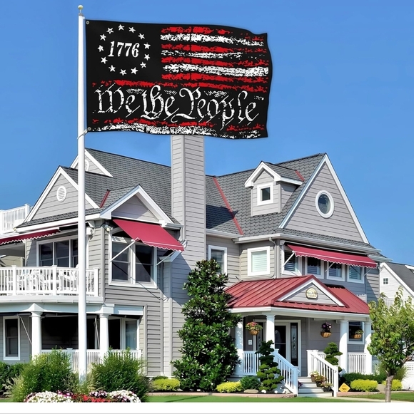 We The People Flag 3x5 Ft Outdoor 1776 Flag Polyester Double Sided Mirror Print - Picture 2 of 5